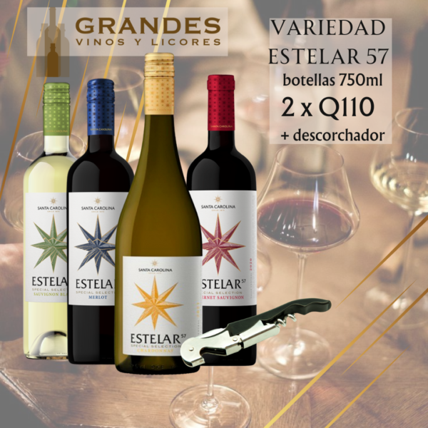 Promo Estelar 57 2x110 + descorchador gratis